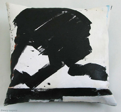 Wary-Meyers-Motherwell,-de-Kooning,-Kline-and-Pollock-inspired-painting-pillows